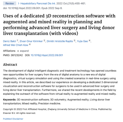 Evidence for VSI HoloMedicine to be used as a mixed reality software for surgical planning.