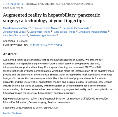 Evidence for VSI HoloMedicine to be used as a mixed reality software for surgical planning.